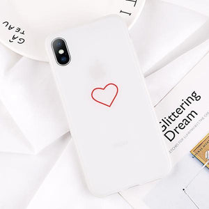 coque iphone xr noir coeur