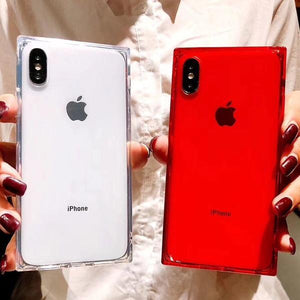 coque iphone 7 rouge transparent
