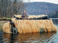 .com : Duck Blind Grass Camo Palm Thatch Boat Kit (14' to 16