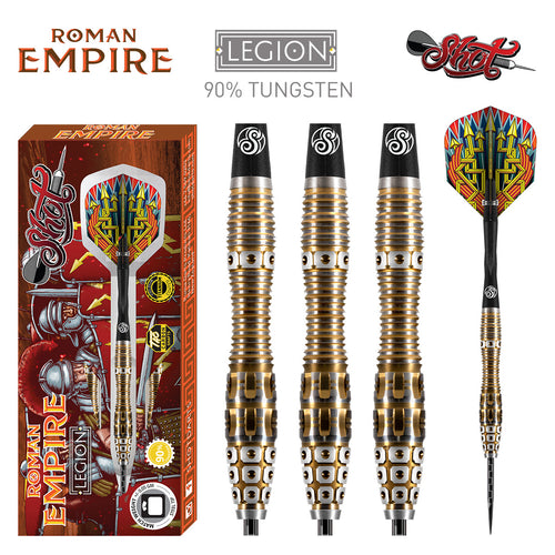 Roman Empire Legion Steel Tip Dart Set-90% Tungsten Barrels