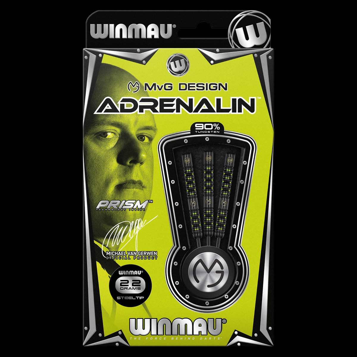online store buy Winmau Michael Van Gerwen Adrenalin 90% Tungsten Onyx  Darts Set