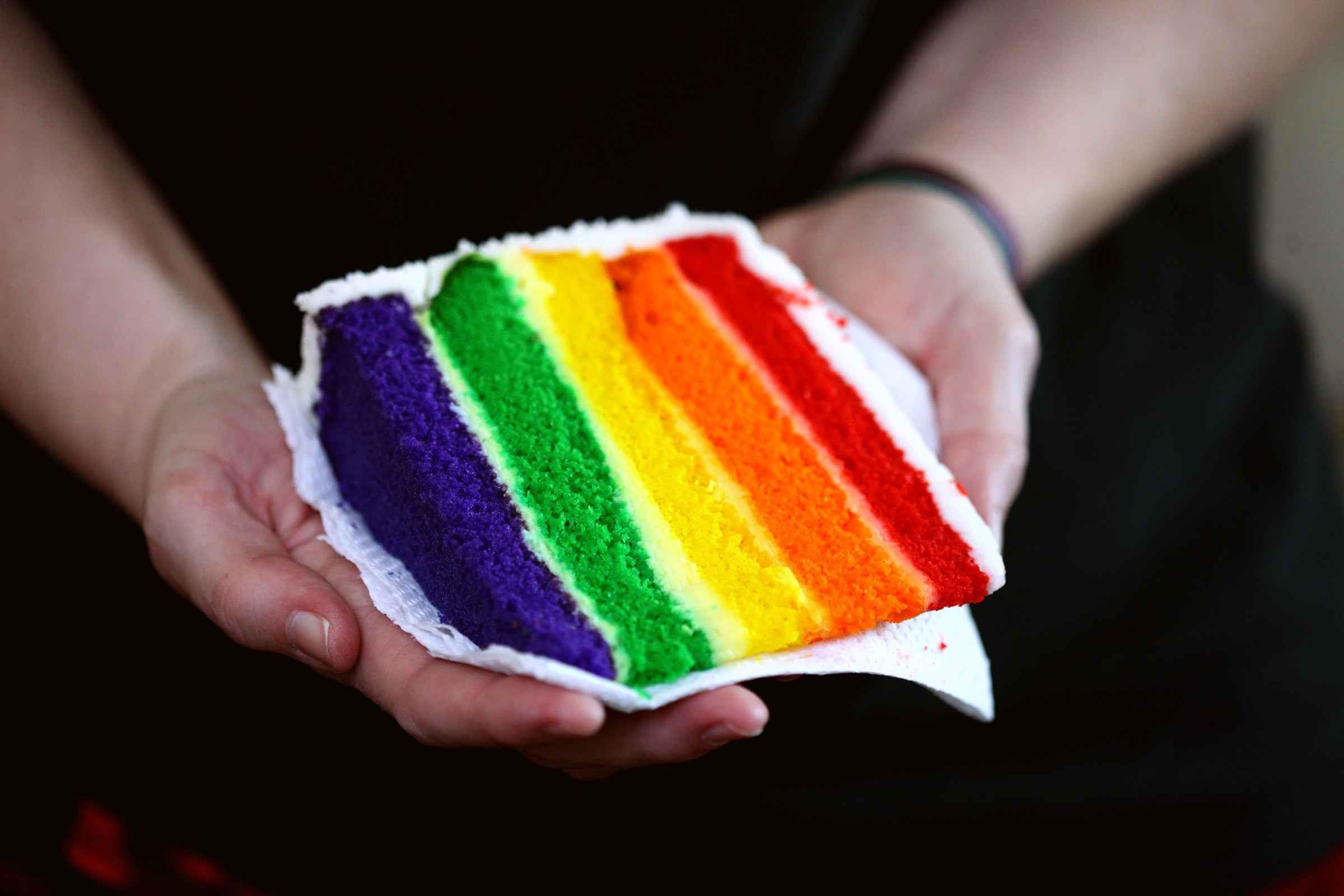 rainbow cake. image by Sharon McCutcheon on unsplash