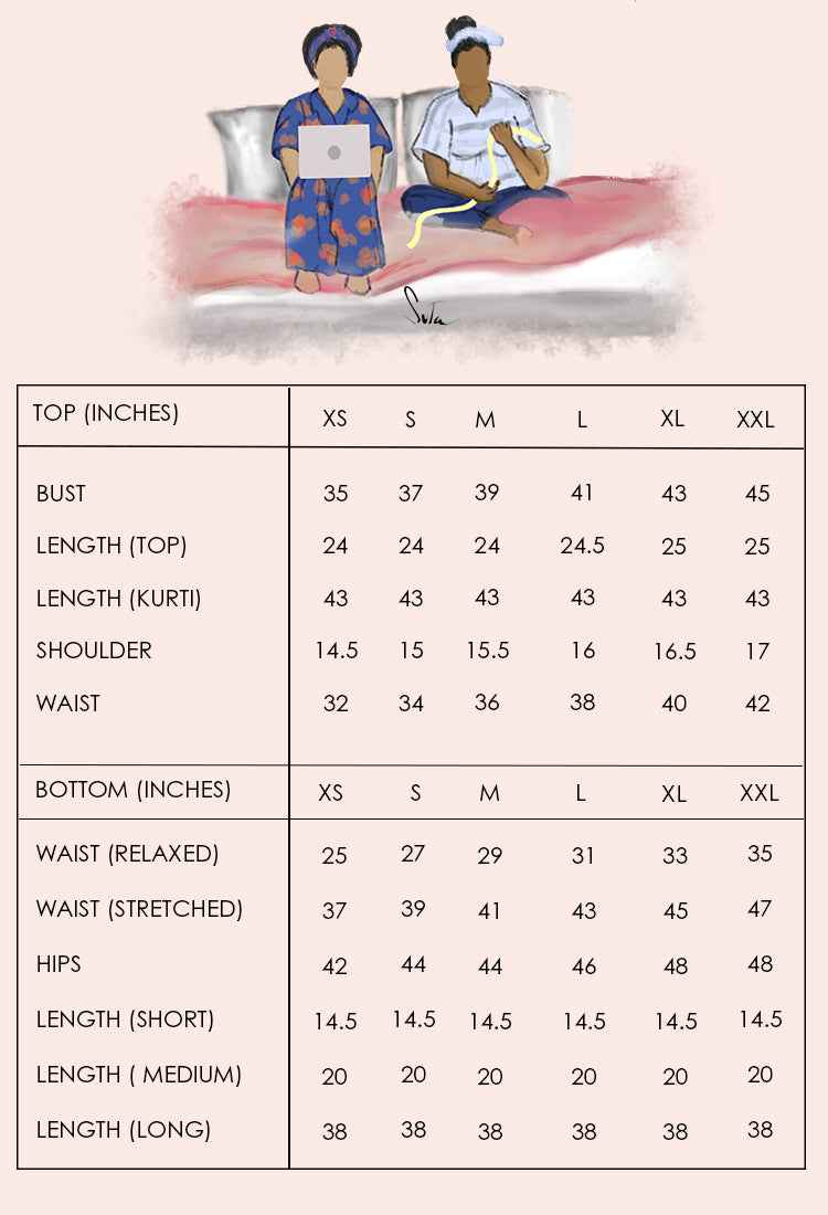 Pant Size Chart New  Kessa