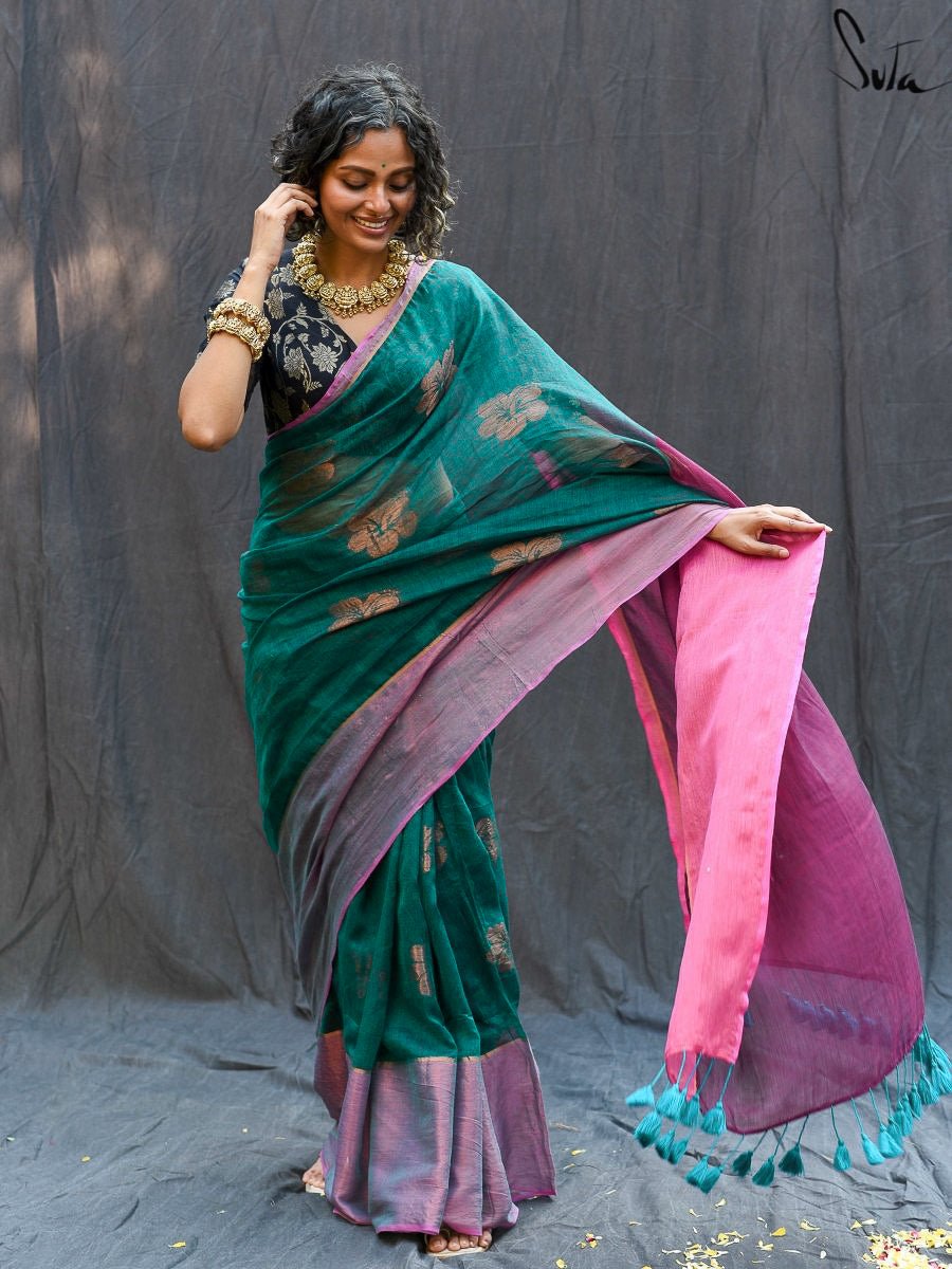 Buy Suta Off-White Woven Saree for Women Online @ Tata CLiQ