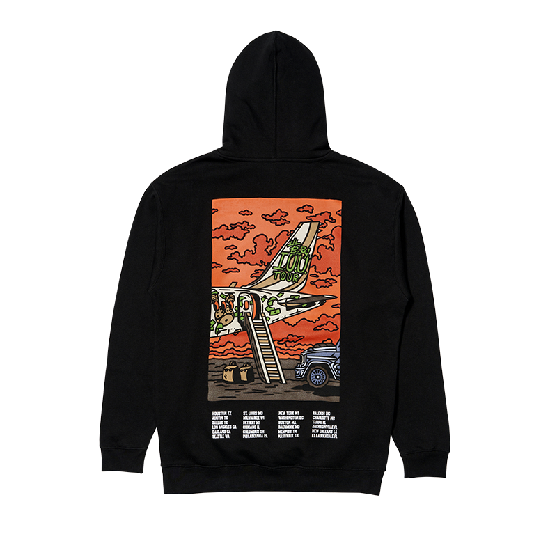 NTWRK - Lil Baby IOU Tour Flyin Hoodie - Black (NTWRK Exclusive)