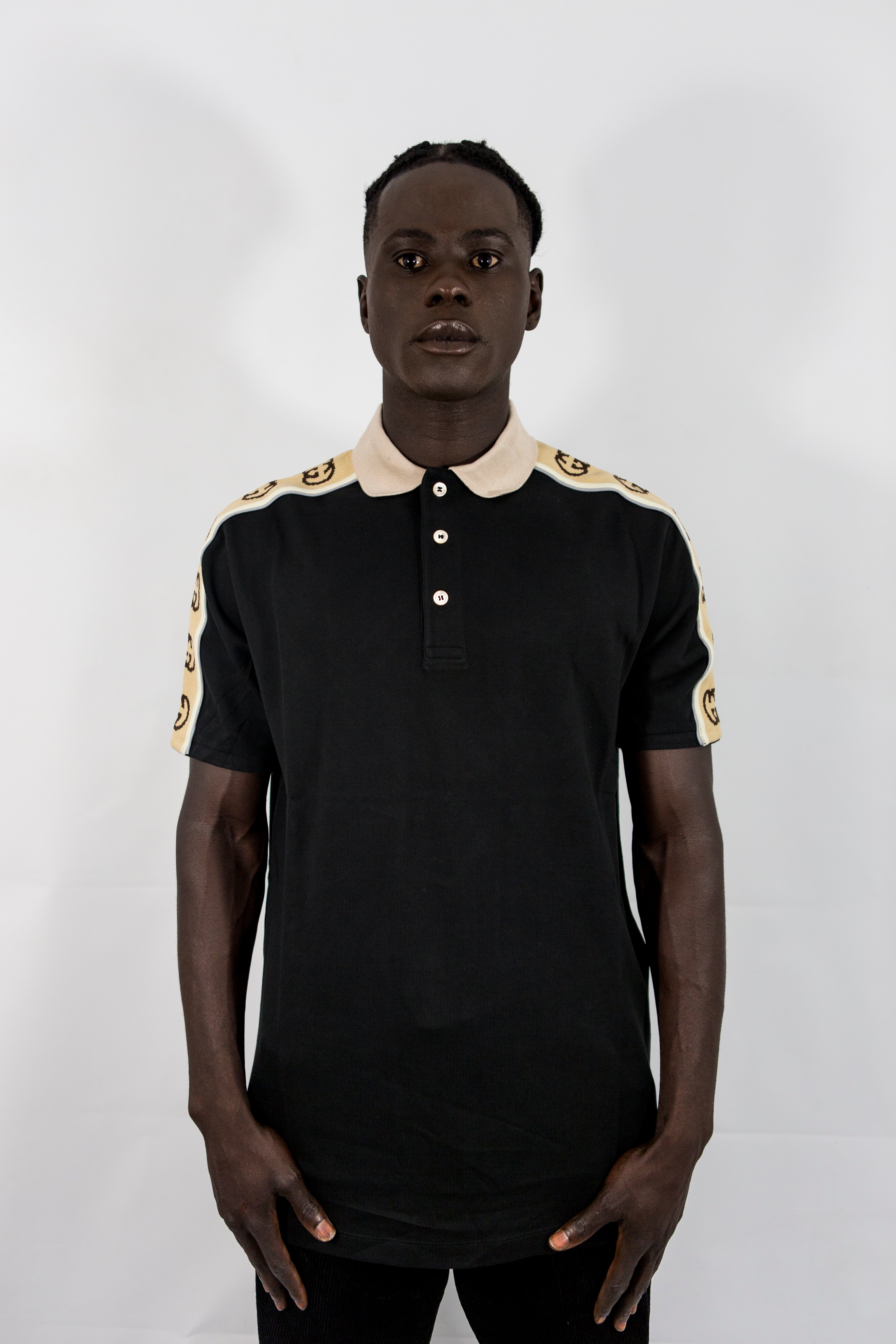 black gucci polo