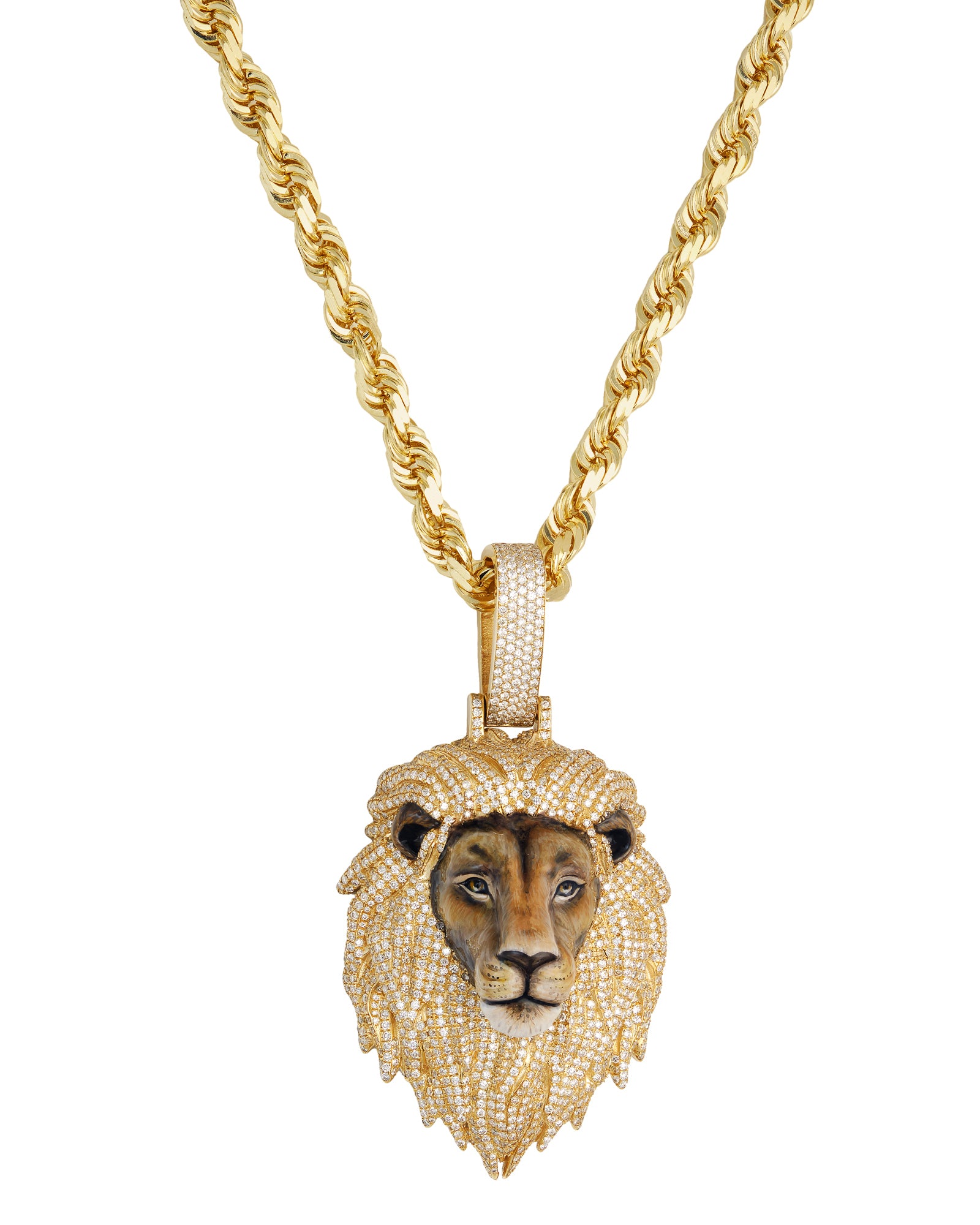 cartier lion head pendant