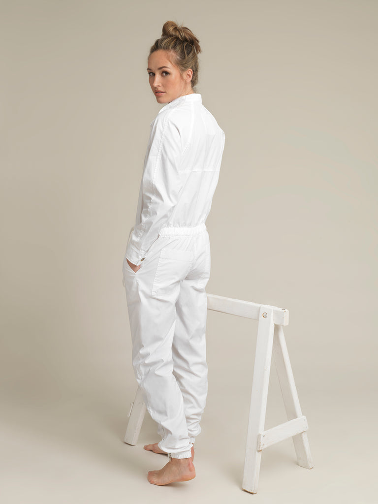 Women's White Shirtweight Boilersuit