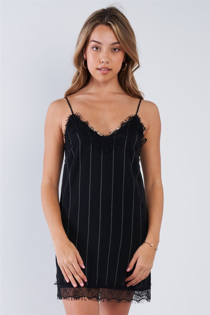 pinstripe mini dress