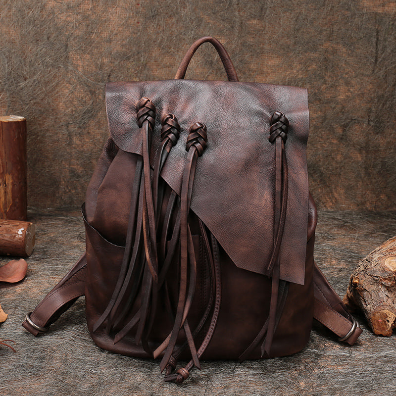 ladies leather backpack purse