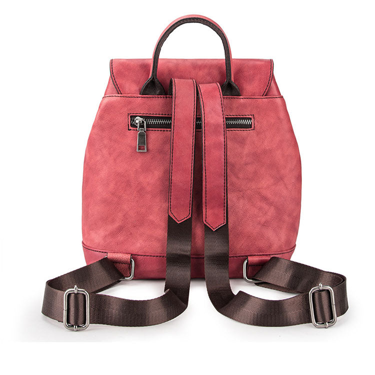 real leather rucksack womens