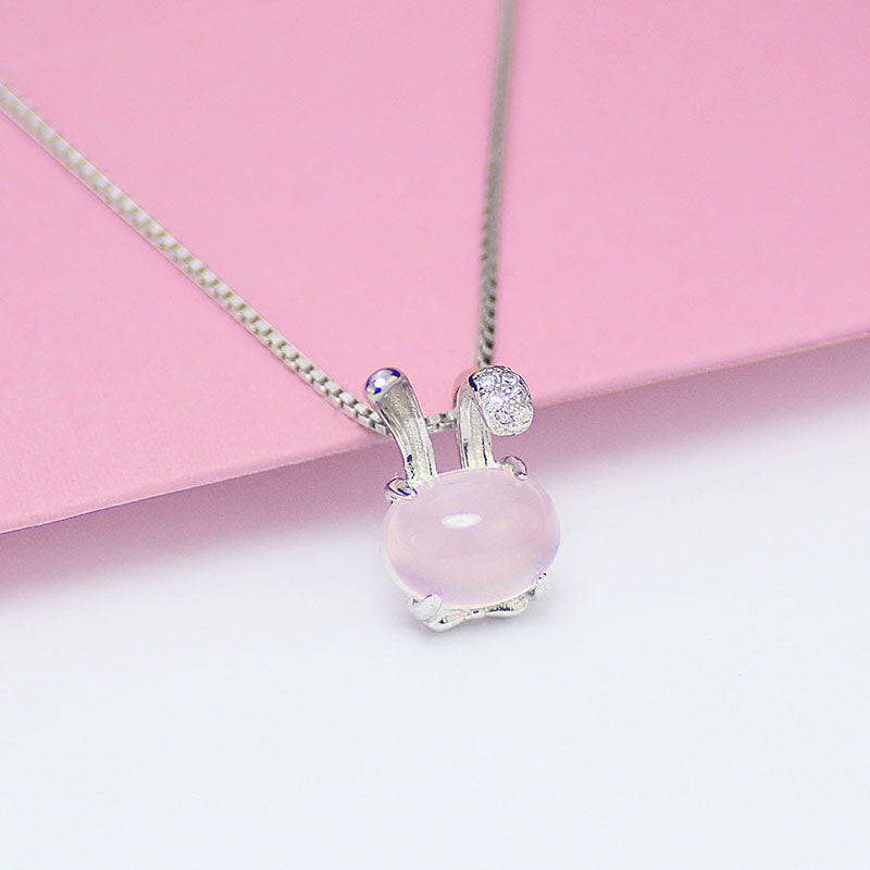 rose quartz pendant necklace