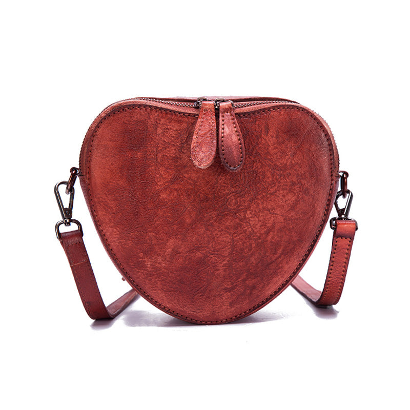 Heart Shaped Women Leather Crossbody Bags Purse Shoulder Bag for Women – igemstonejewelry