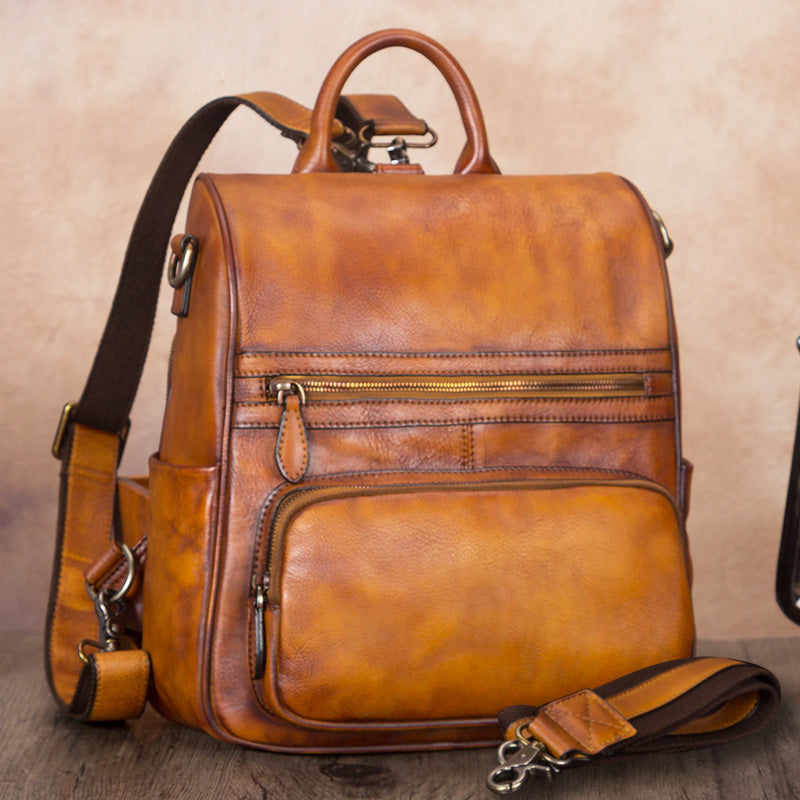 Vintage Ladies Leather Satchel Backpack Purse Sling Bags for Women – igemstonejewelry