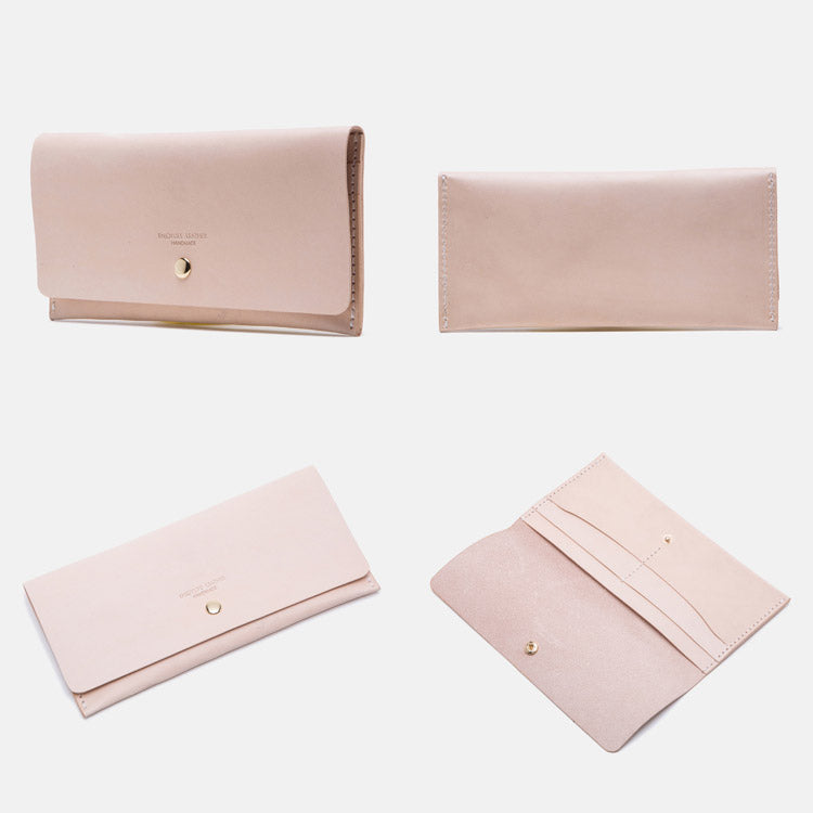 Women's Pink Leather Billfolds Long Wallet Purse Ladies Leather Wallet ...