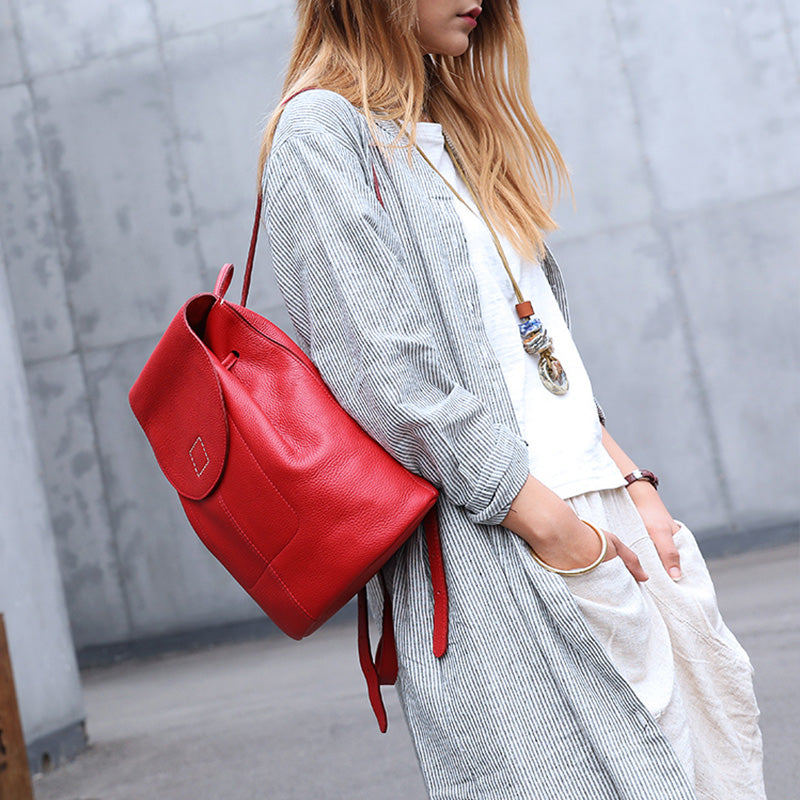 red fashion backpack