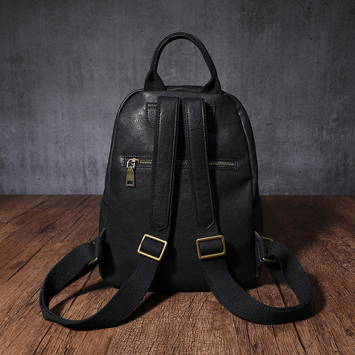 Women's Small Genuine Leather Backpack Bag Purse Trendy Backpacks For ...