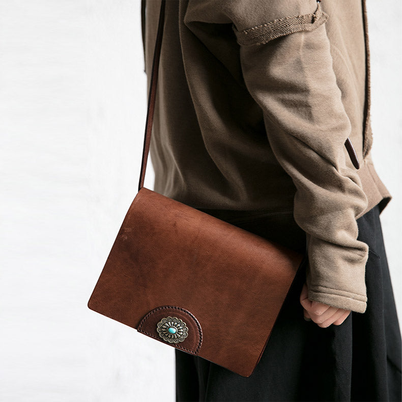 leather crossbody satchel