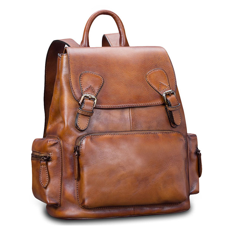 Cool Womens Brown Leather Backpack Purse Trendy Backpacks for Women ...