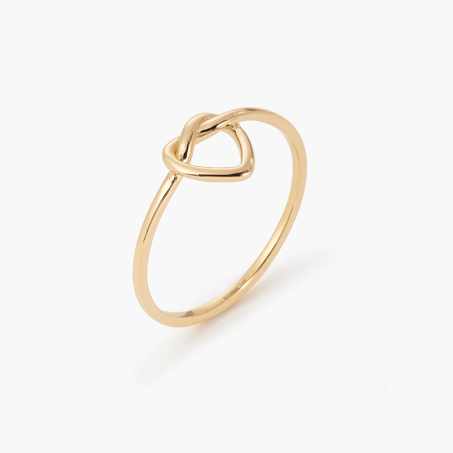 14K Solid Gold Ring, Thin Simple Band Ring, Knot Ornament, Infinity Ri –  tinytinygold