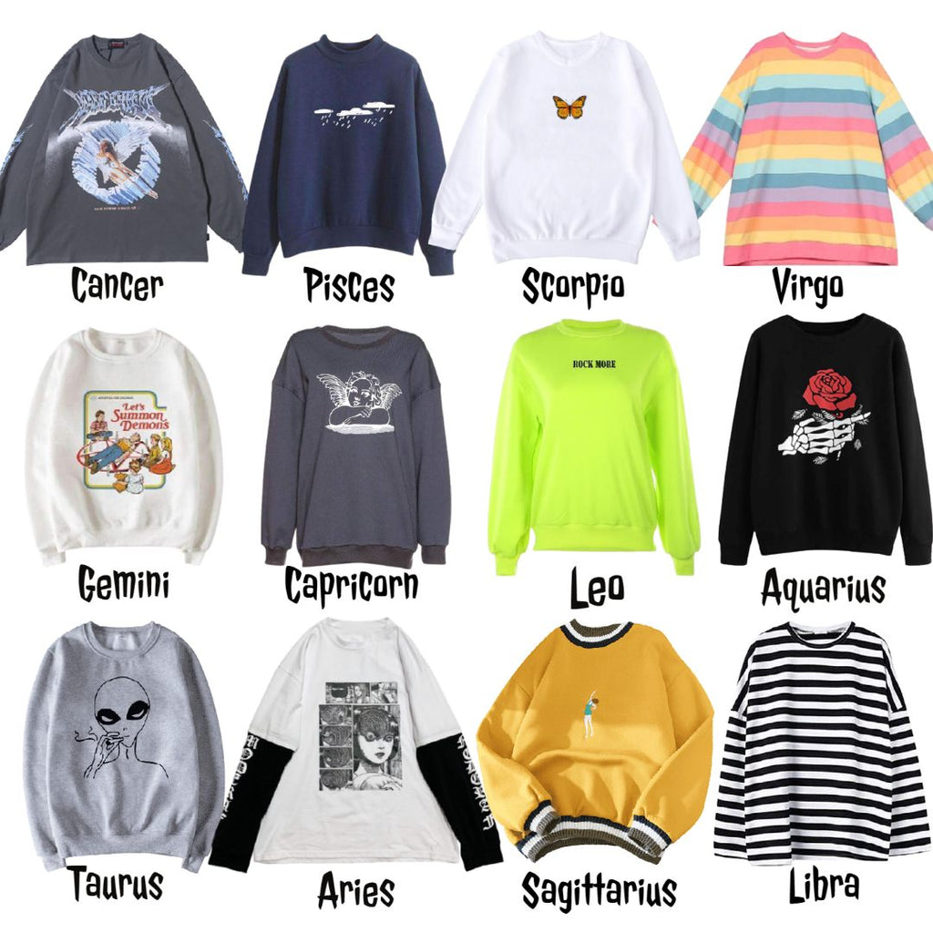 Aesthetic Sweatshirt For Your Zodiac Sign | Aesthetic Style