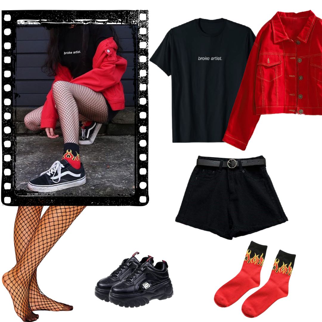 red aesthetic outfit