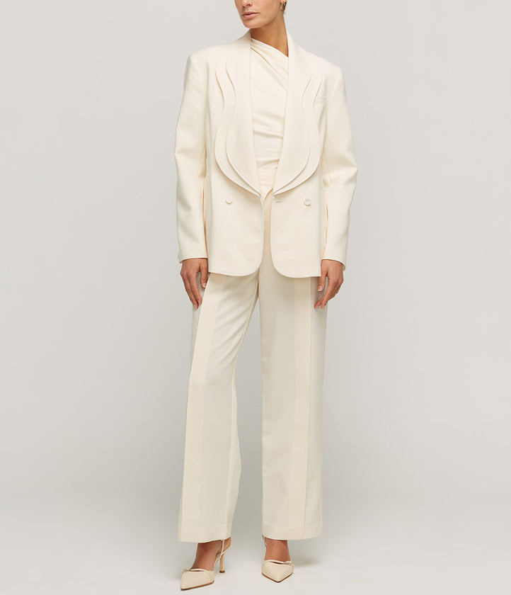 Oatley Belted Pant in Vanilla | Mode Sportif