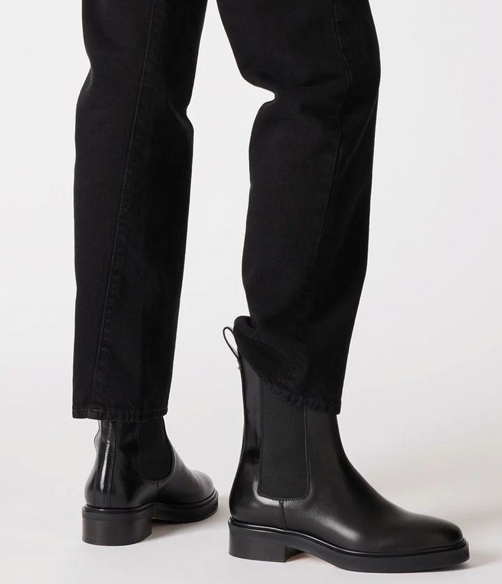 Irene Nappa Leather Boot in Black | Mode Sportif