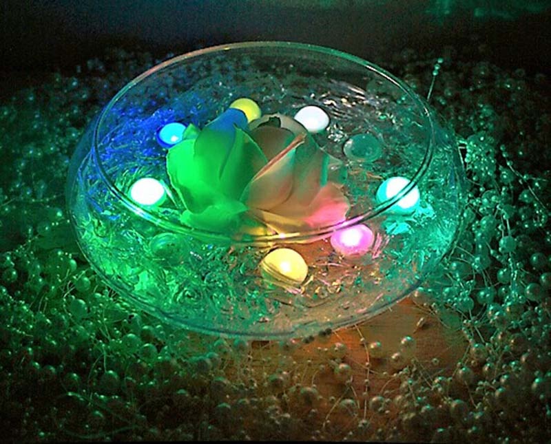 IP68 Waterproof LED Floating Ball Underwater Vase Light RGB Submersibl# ...