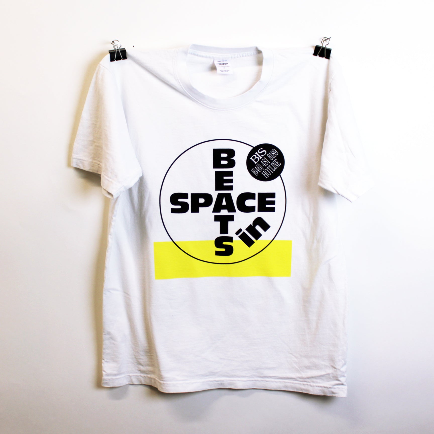 Beats In Space Hotline Tee (White and Yellow) - RVNG