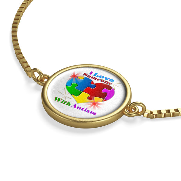 "I Love Someone with Autism" Box Chain Bracelet