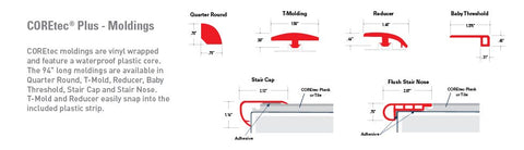 US Floors Coretec Flooring Transition Profiles