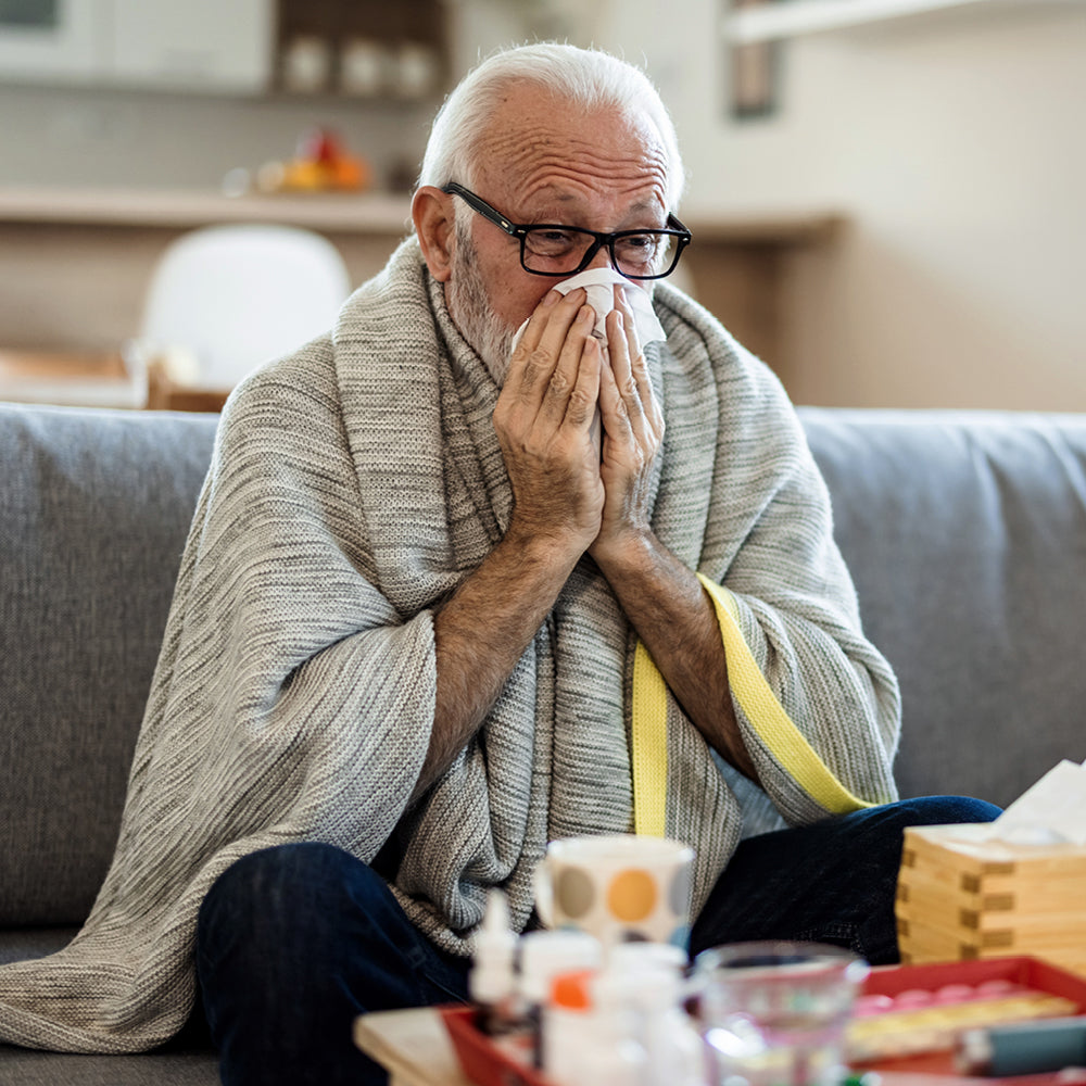 Older Man with a cold