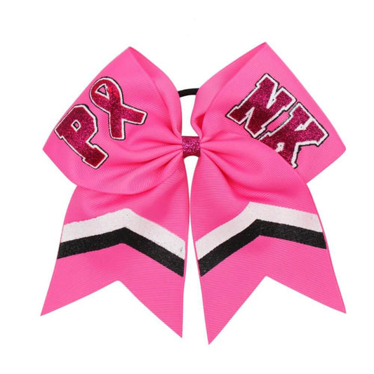 Subesty 7Large Breast Cancer Awareness Girls Cheerleader Hair Bow Elastic  Ponytail Holder For Cheerleader Girls Set