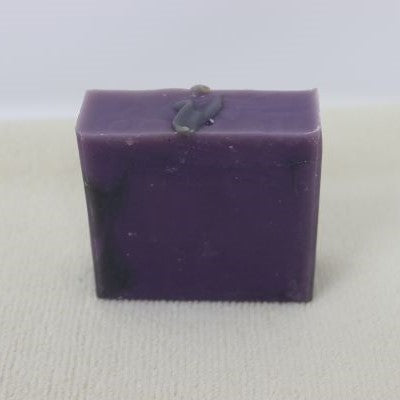 dark purple soap with dark gray accents