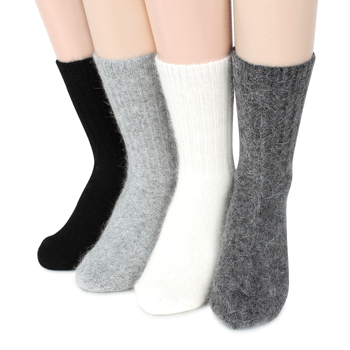 Basic Soft Angora Crew Socks YE14 – intypesocks