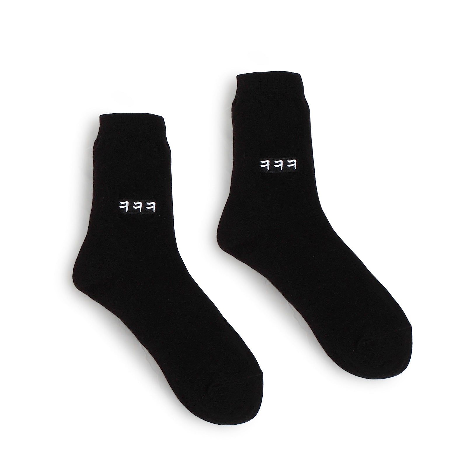 Hangeul Korean Alphabet Emboidery Socks (7pairs) KPOP – intypesocks