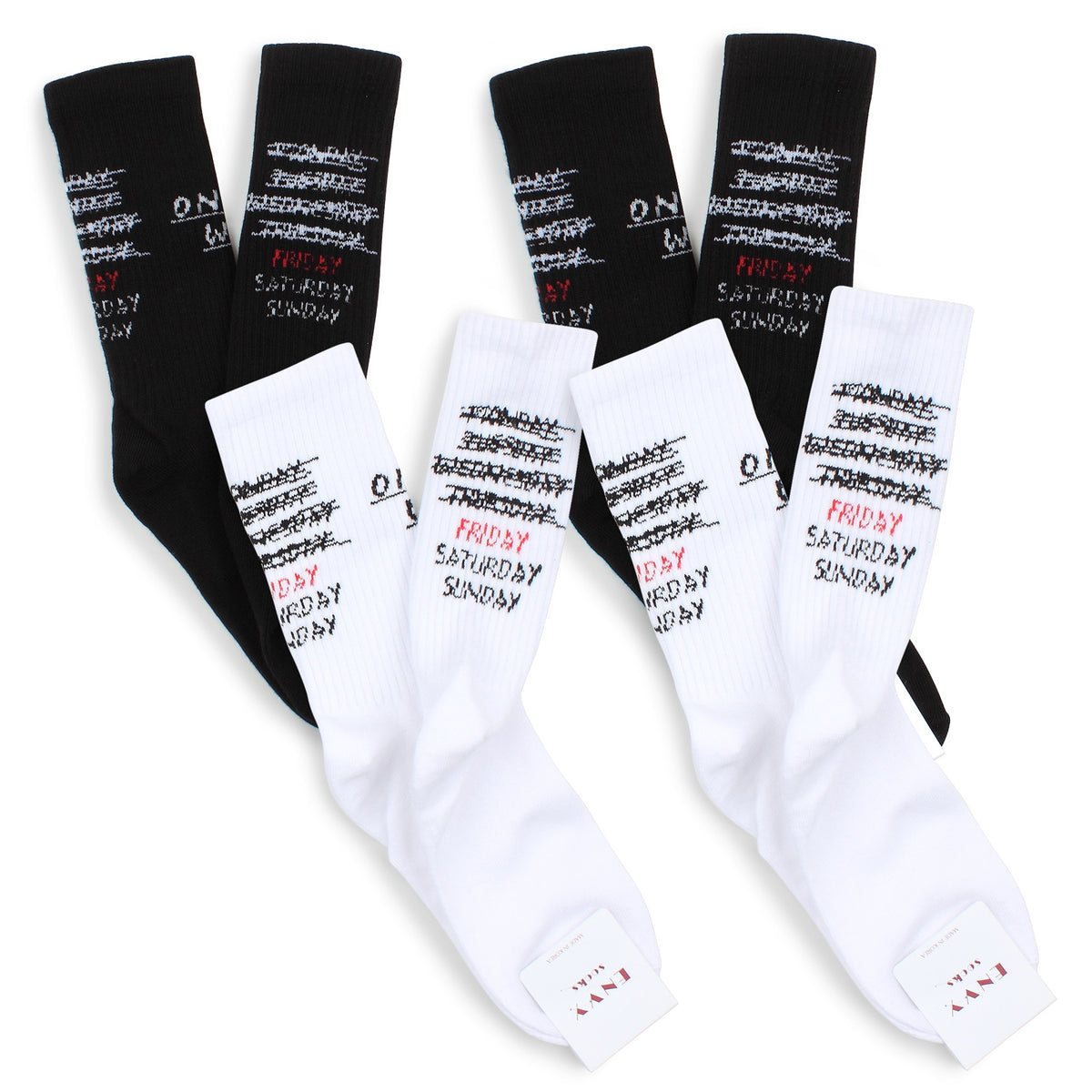 Unisex Lettering Cotton Socks (Board 4 Pairs) YL 1122 – intypesocks