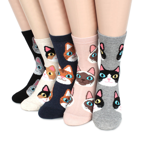 Kitty-cat Paws Socks (Crew 5pairs) KM15 – intypesocks