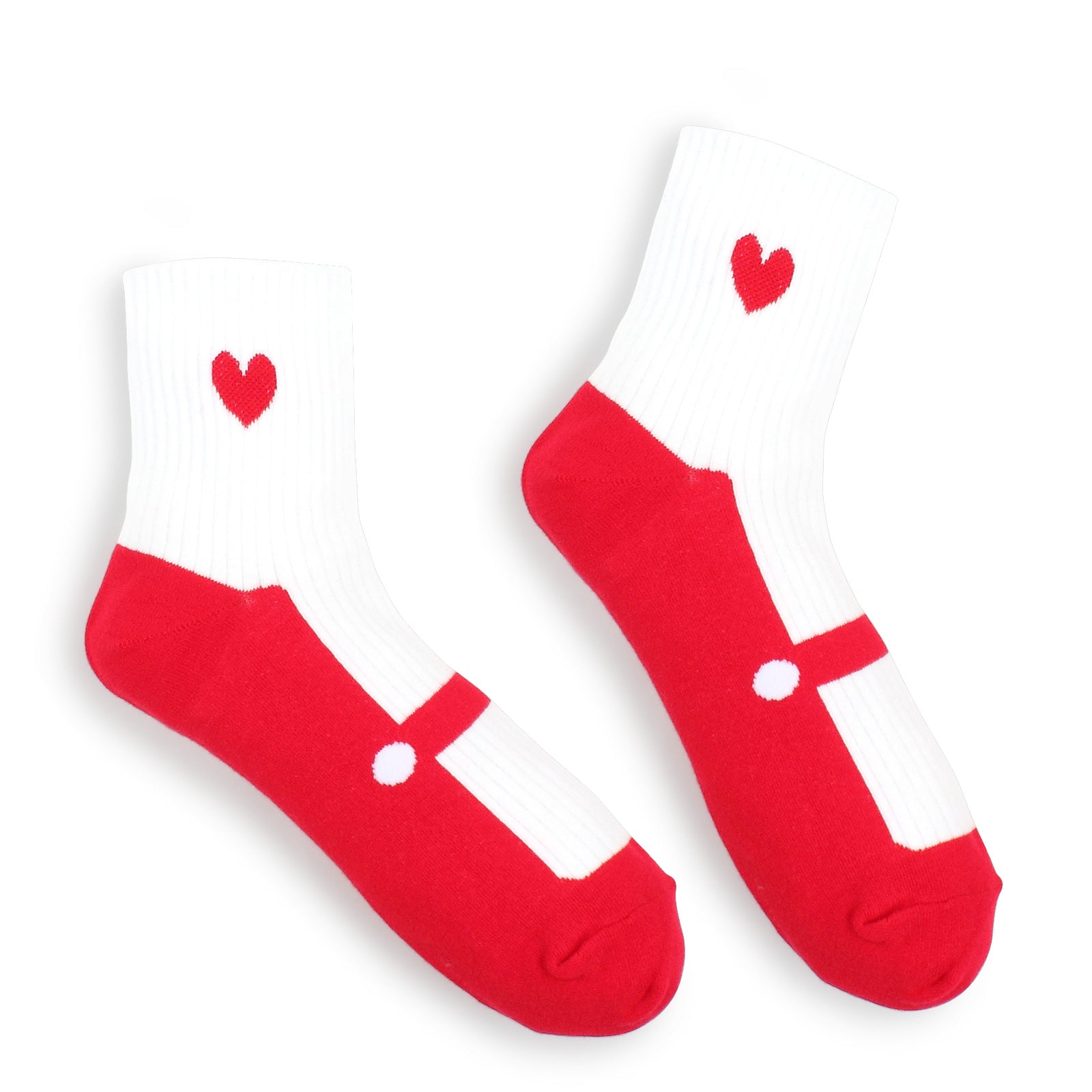 Mary Jane Shoes Socks (Crew 5Pairs) Shoe Look KR15 – intypesocks