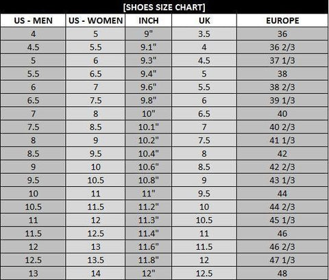 air presto size guide