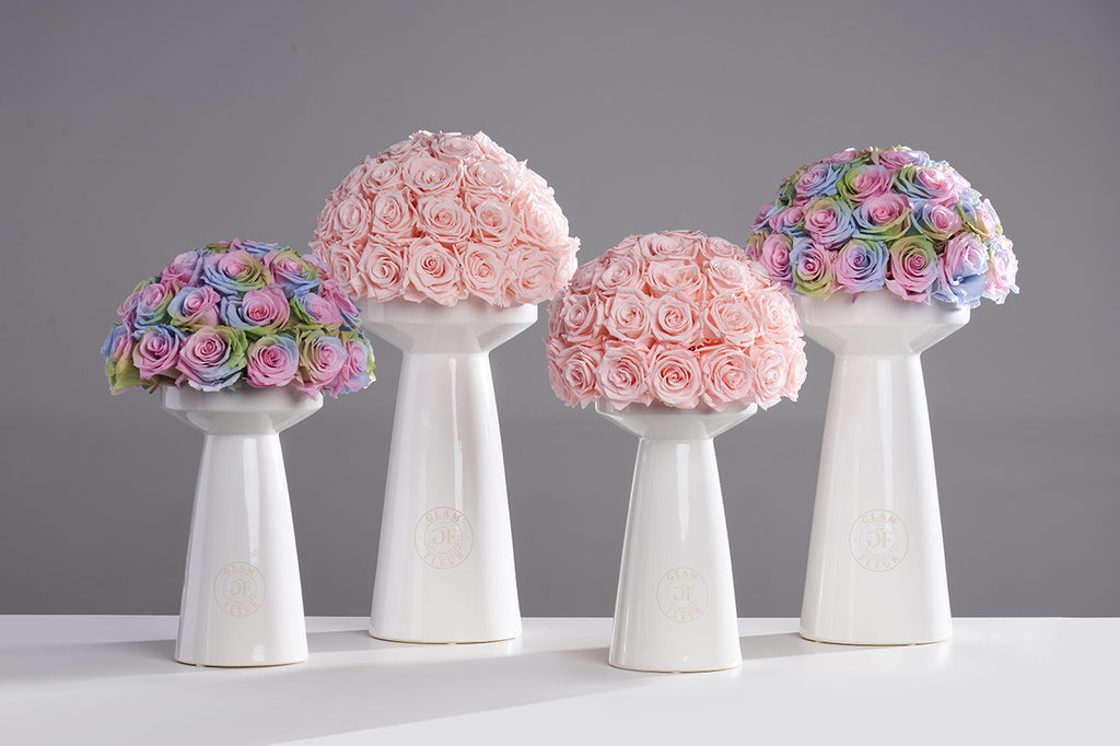 roses in a ceramic vases