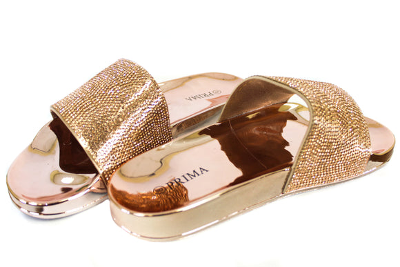 rose gold diamond sandals