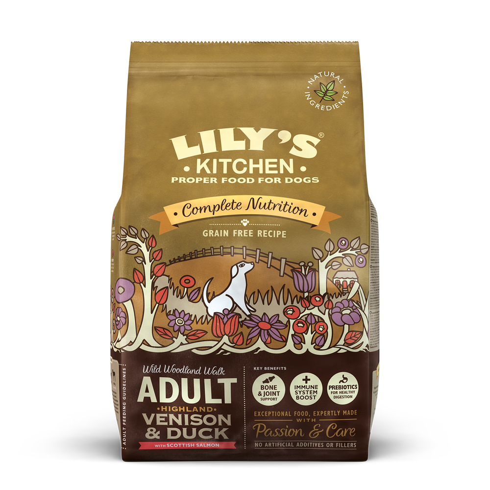 Lily's Kitchen Dry Dog food. Корм go Venison Recipe.