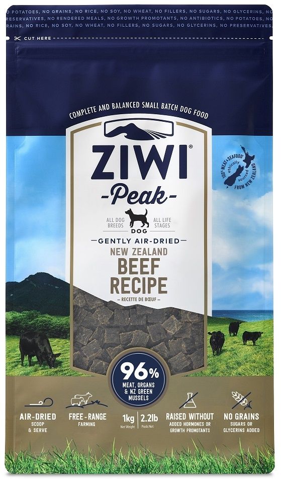 Ziwi Peak Air Dried Dog Food BEEF 1kg