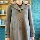 Gray Notch-Lapel Wool Coat
