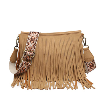 Sadie Suede Fringe Crossbody Bag, 2 Colors