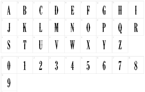 Square Ring Font K-22