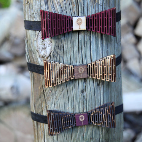 Three Rafiki Ties on Wood