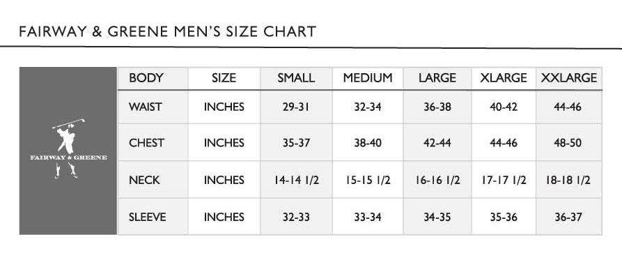 Express Size Chart Mens